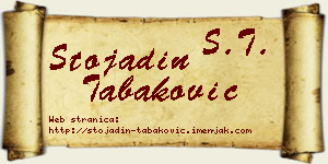 Stojadin Tabaković vizit kartica